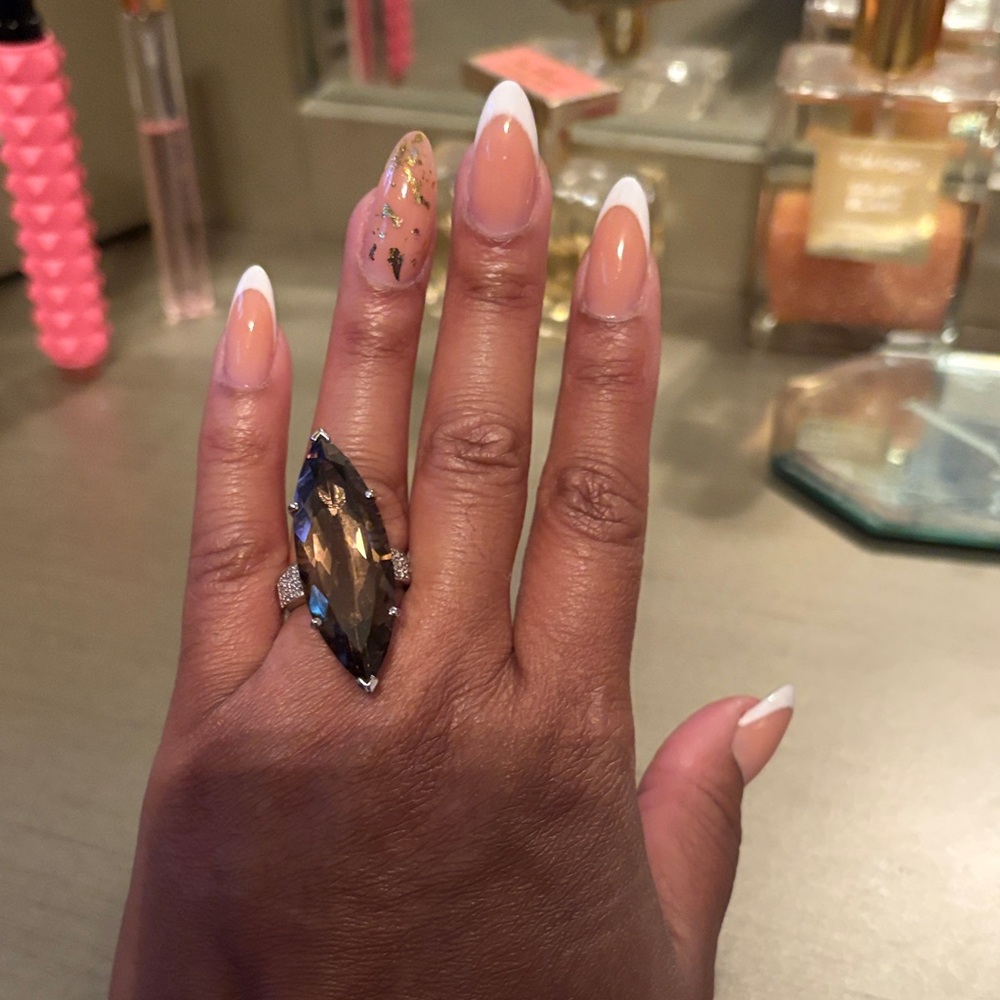 Elegant Brown Gemstone Ring